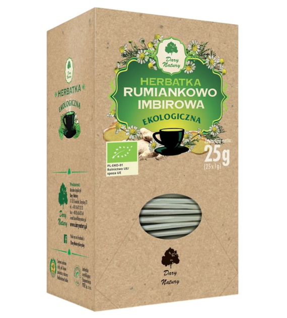 Herbatka Rumiankowo-imbirowa BIO 25*1g DARY NATURY