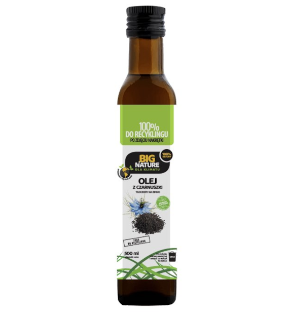 BIG NATURE Olej z czarnuszki tłoczony na zimno 500ml