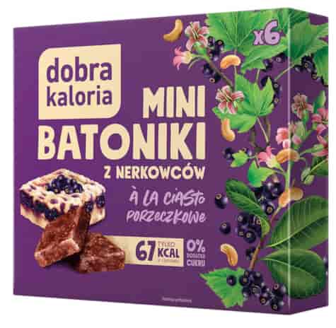 DOBRA KALORIA Mini batoniki a'la ciasto porzeczkowe z nerkowców (6x17g) KUBARA