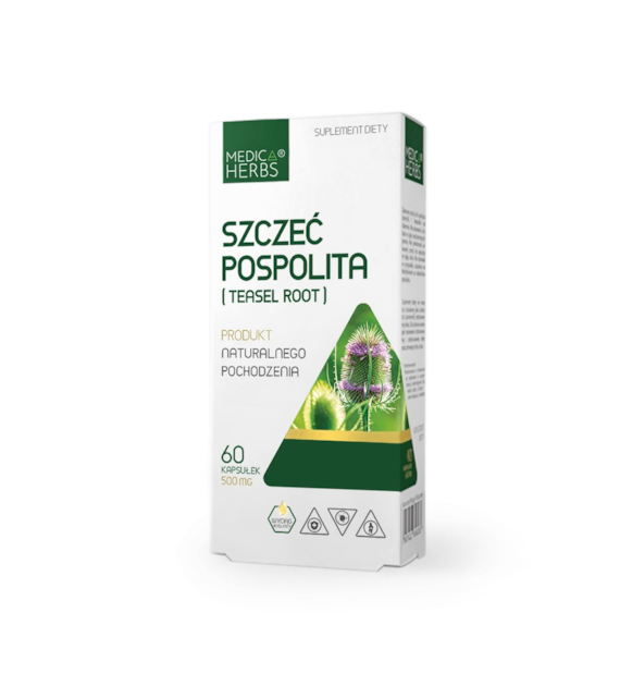 MEDICA HERBS Szczeć pospolita (Teasel Root) 500mg, 60kaps.