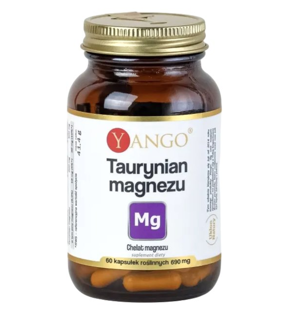 YANGO Taurynian magnezu 600mg, 60 kaps.