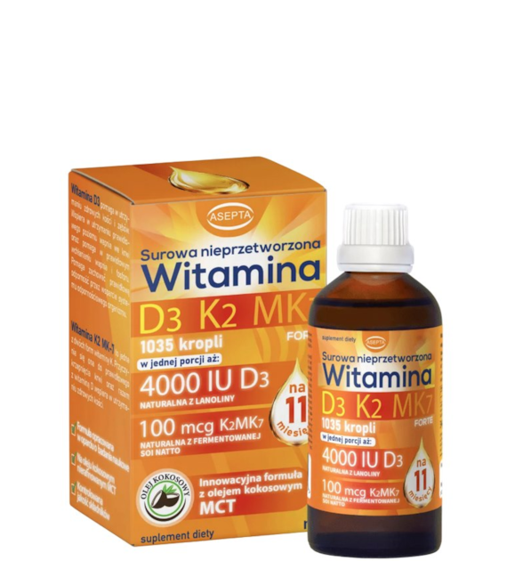 ASEPTA Witamina D3+K2 MK7 forte - 10ml