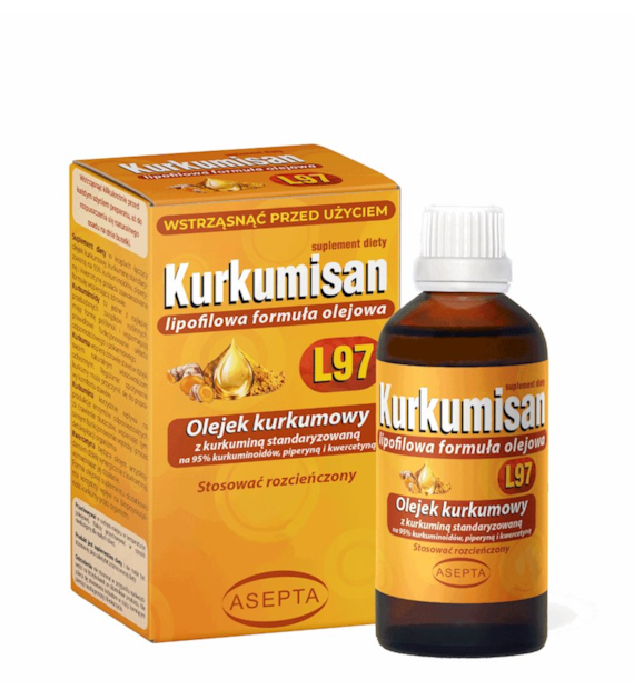 ASEPTA Kurkumisan L97 30ml - olejek kurkumowy z piperyną i kwercetyną