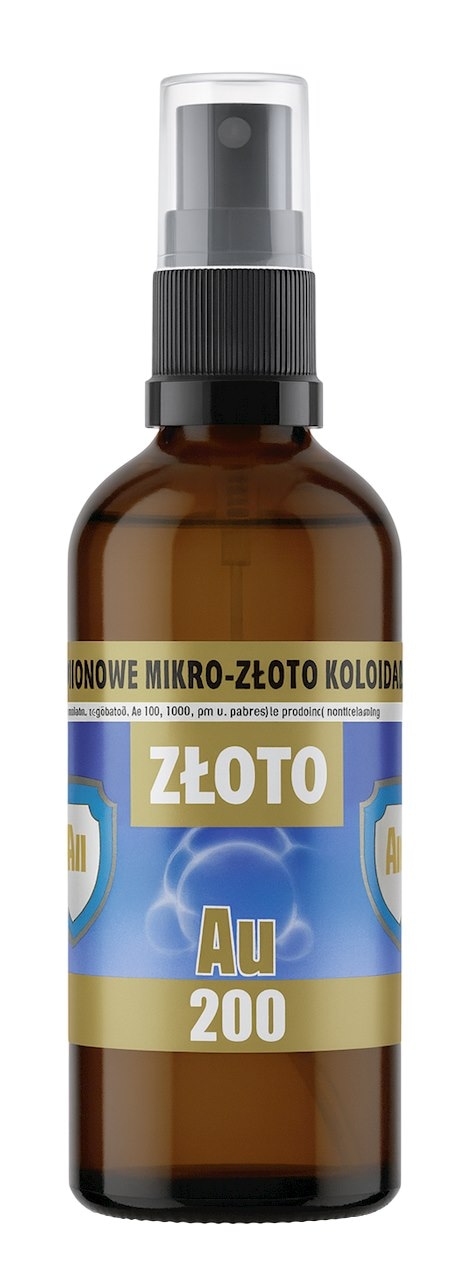 Mikro-Złoto koloidalne SPRAY Au200 20ppm 100ml PRO AKTIV