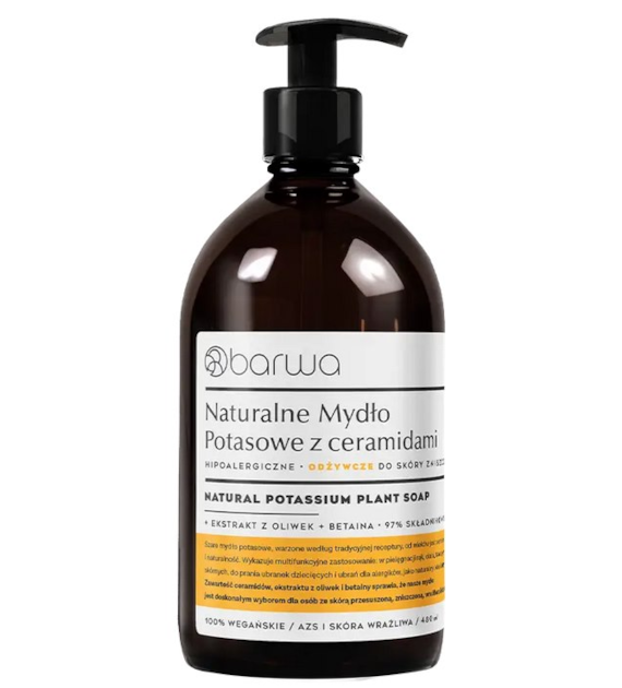 Mydło w płynie potasowe z ceramidami odżywcze 480ml BARWA