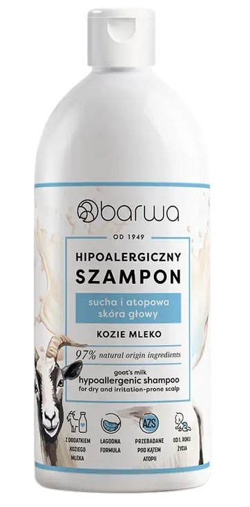 Hipoalergiczny szampon kozie mleko do skóry suchej i atopowej 400ml BARWA