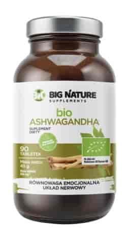 BIG NATURE Tabletki Ashwagandha BIO 500mg, 90 tabl.