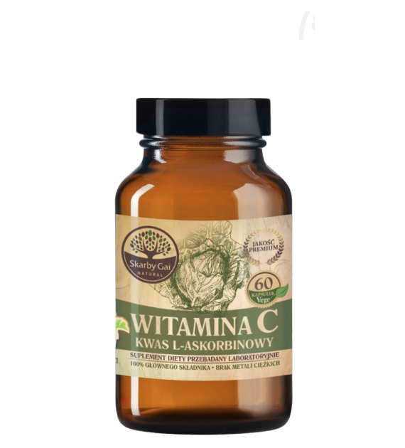 Witamina C z kapusty w kapsułkach 1000mg, 60 kaps. SKARBY GAI NATURAL