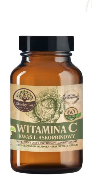 Witamina C z kapusty w kapsułkach 1000mg, 60 kaps. SKARBY GAI NATURAL