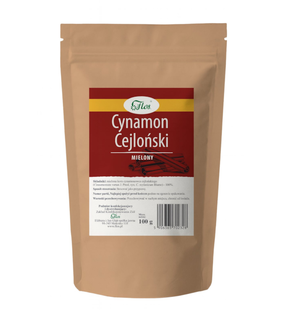 Cynamon cejloński mielony 100g FLOS