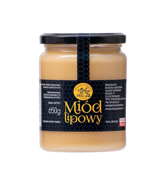 Miód kremowy lipowy 650g SPECJAŁ Z PASIEKI