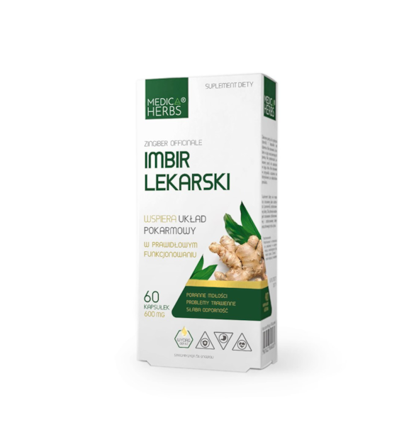 MEDICA HERBS Imbir Lekarski 600mg, 60 kaps.