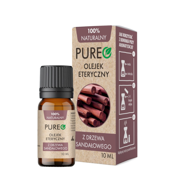 PUREO Naturalny olejek eteryczny z Drzewa Sandałowego 10 ml