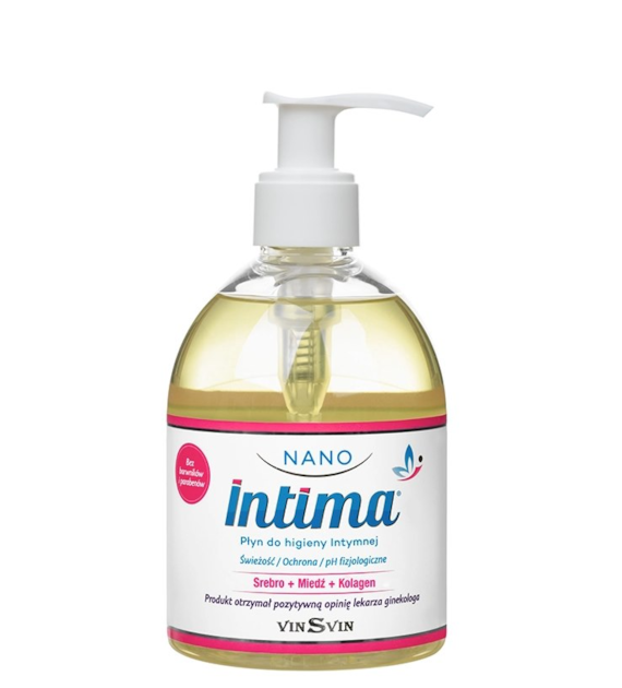 Płyn do higieny intymnej Nanointima ze srebrem, miedzią i kolagenem 300ml VINSVIN