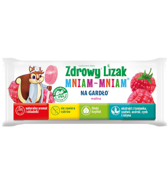 Zdrowy lizak Mniam-Mniam bez cukru na gardło 1 szt. STARPHARMA