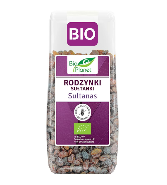 BIO PLANET Rodzynki sułtanki bezglutenowe BIO 200g