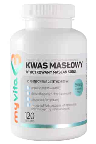 MyVita Kwas masłowy (maślan sodu) 360mg, 120kaps.