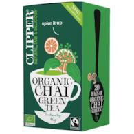 CLIPPER Herbata Zielona Chai z cynamonem i kardamonem FAIR TRADE BIO 20*2g