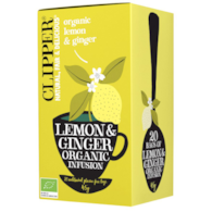 CLIPPER Herbatka Lemon & Ginger z imbirem i cytryną BIO 20*2,5g
