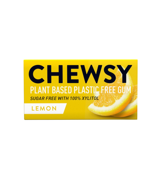 CHEWSY Gumy do żucia o smaku cytrynowym z ksylitolem 15g (10 gum)