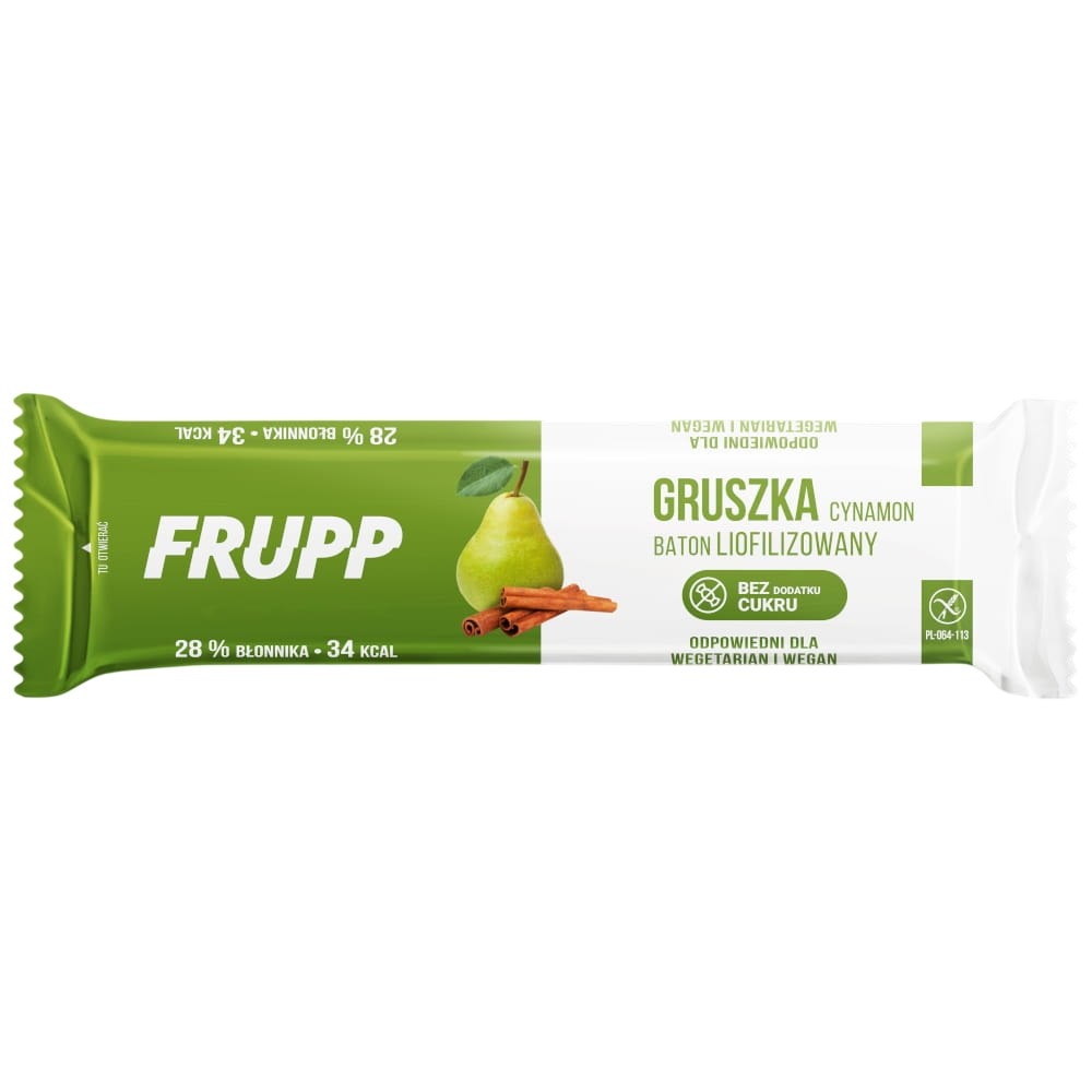 Baton liofilizowany FRUPP gruszka-cynamon bezglutenowy 10g CELIKO