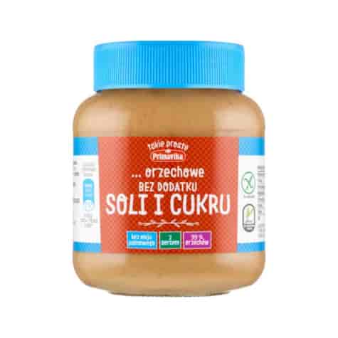 PRIMAVIKA Masło orzechowe bez soli i cukru 350g