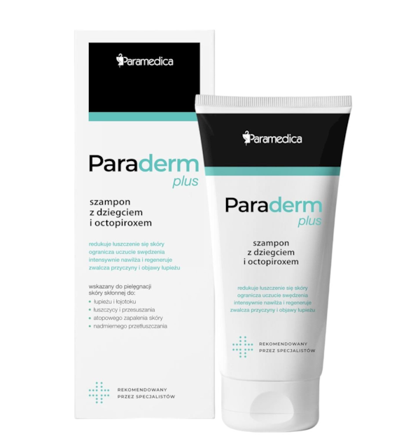 Paraderm PLUS Szampon z dziegciem i octopiroxem 150g PARAMEDICA