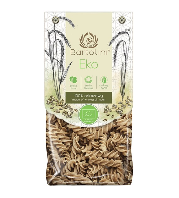 BARTOLINI Makaron orkiszowy pełnoziarnisty świderek nr 2 BIO 250g