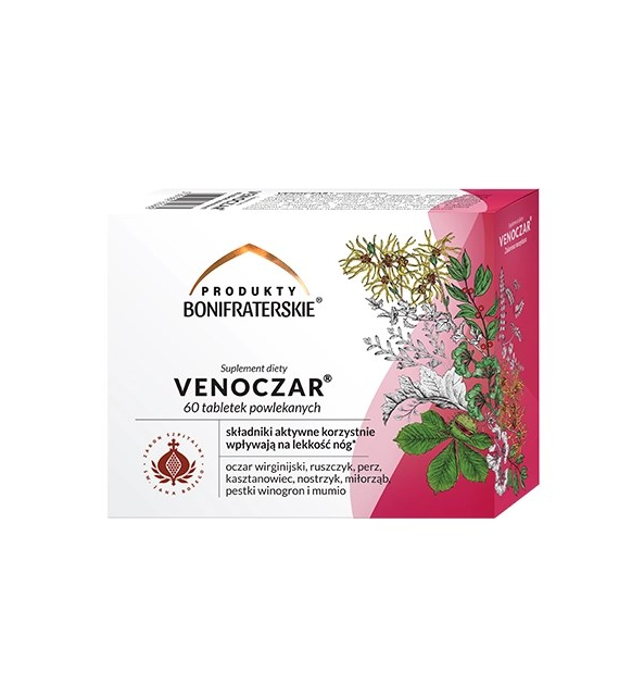 Venoczar 60 tabl. powlekanych PRODUKTY BONIFRATERSKIE