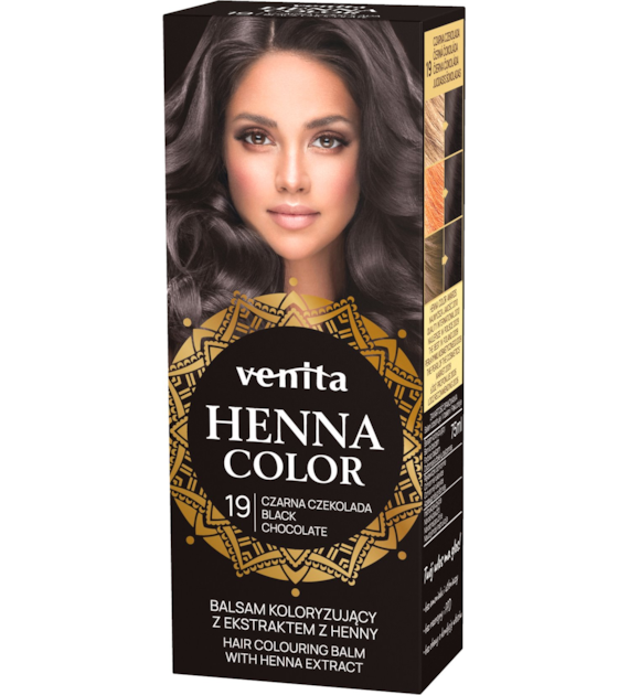 VENITA henna tuba nr 19 czarna czekolada 75ml - balsam koloryzujący