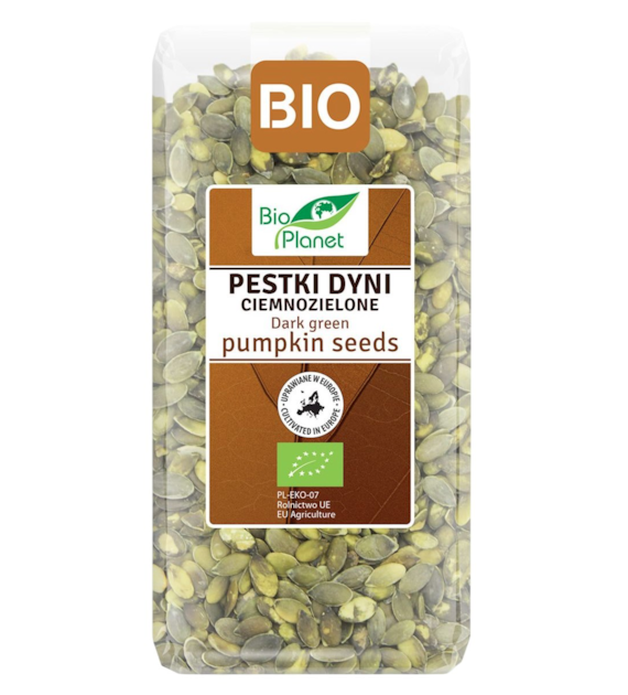 BIO PLANET Pestki dyni ciemnozielone BIO 350g (Uprawiane w Europie)
