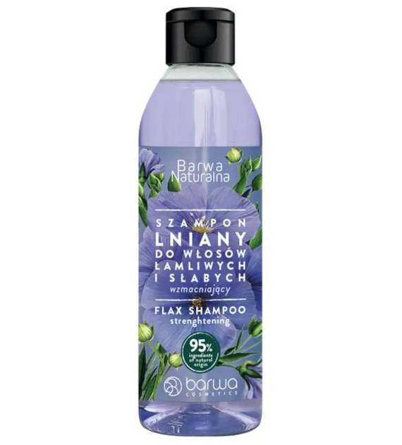 Szampon lniany do włosów łamliwych i słabych 300ml BARWA NATURALNA