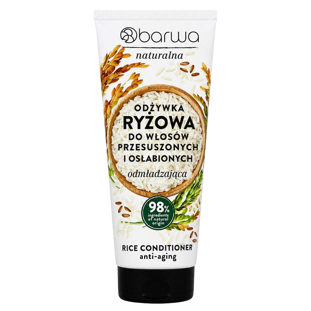 Odżywka ryżowa w tubie do włosów przesuszonych i osłabionych 200ml BARWA NATURALNA