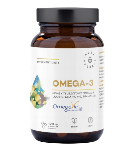 AURA HERBALS Omega-3 1200mg, 120 sgels.