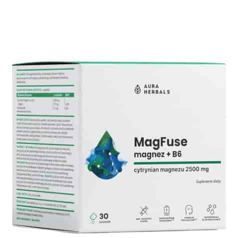 AURA HERBALS MagFuse magnez + B6 30 saszetek