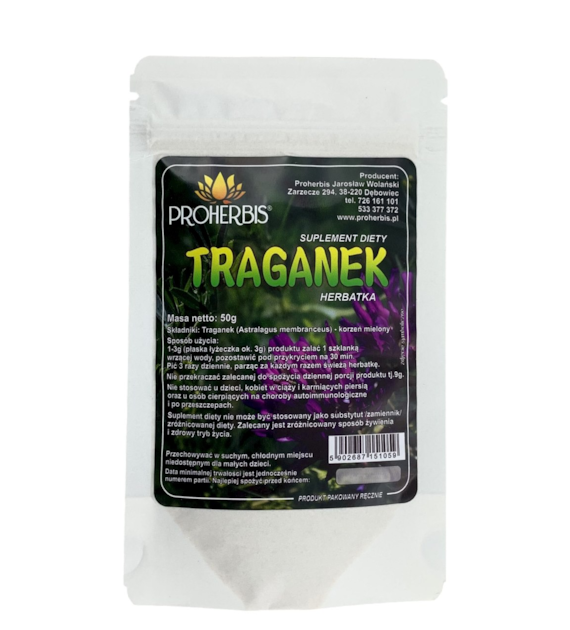 PROHERBIS Traganek - Astragalus - korzeń mielony 50g