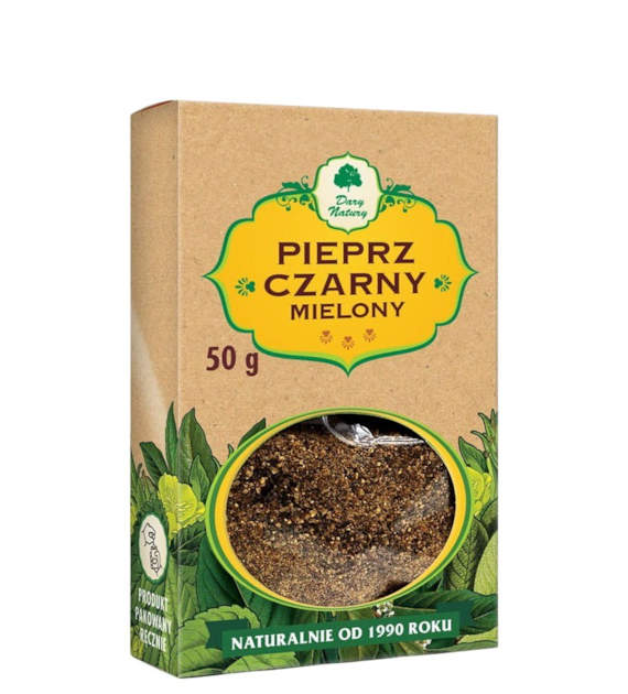 Pieprz czarny mielony 50g DARY NATURY
