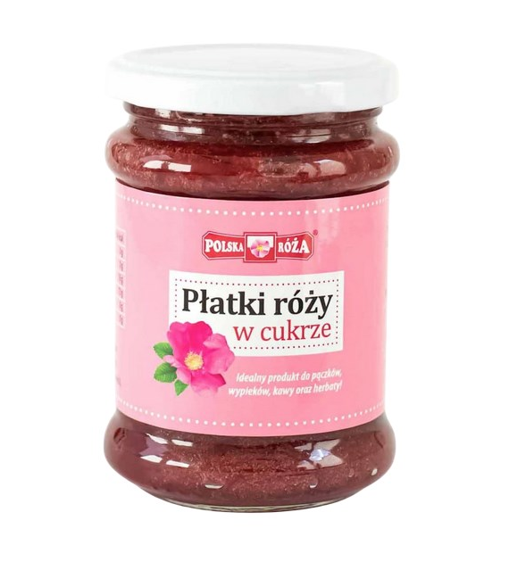 Płatki róży w cukrze 320g POLSKA RÓŻA