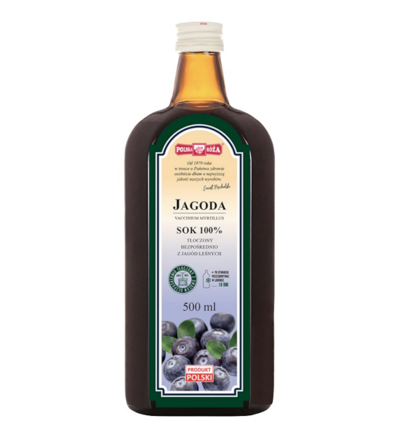 JAGODA sok 100% 500ml bez dodatku cukru POLSKA RÓŻA
