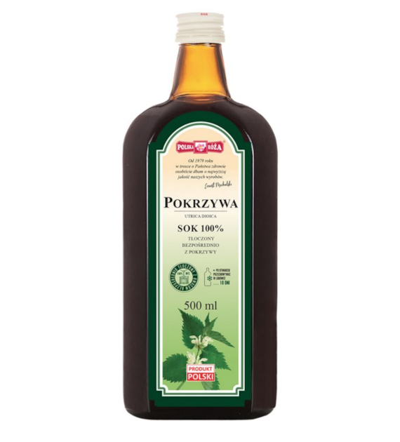 POKRZYWA sok 100% 500ml bez dodatku cukru POLSKA RÓŻA