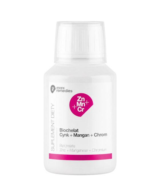 Biochelat Zn-Mn-Cr cynk + mangan + chrom 150 ml INVEX REMEDIES