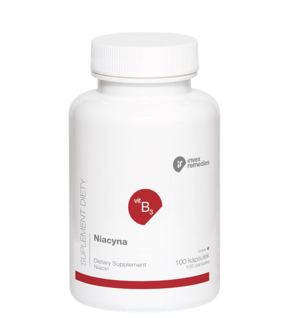 Niacyna 500mg, 100 kaps. INVEX REMEDIES