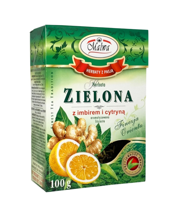 Herbata zielona z imbirem i cytryną 100g MALWA