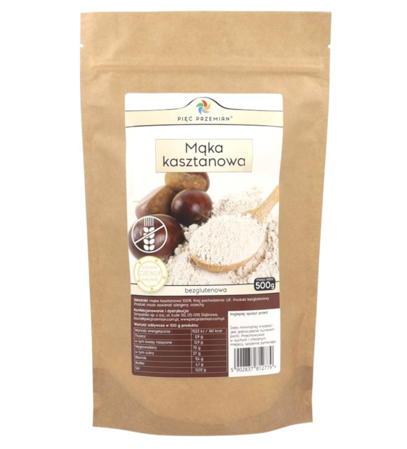 PIĘĆ PRZEMIAN Mąka kasztanowa bezglutenowa 500g
