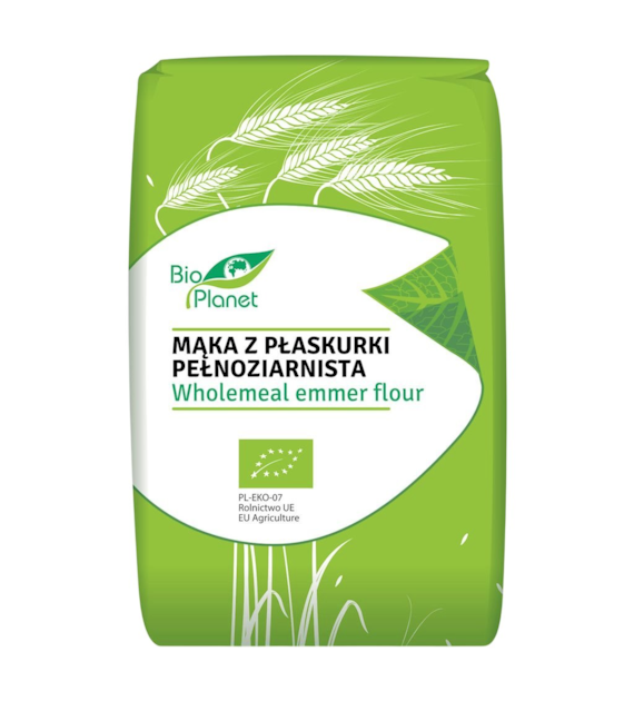 BIO PLANET Mąka z płaskurki pełnoziarnista BIO 500g