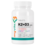 MyVita Witamina K2 100mcg + D3 4000 IU, 120tabl.