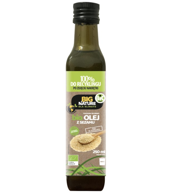 BIG NATURE Olej sezamowy tłoczony na zimno BIO 250ml