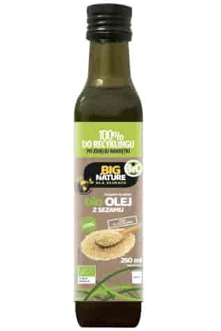 BIG NATURE Olej sezamowy tłoczony na zimno BIO 250ml