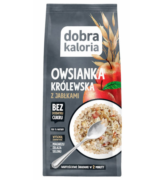 DOBRA KALORIA Owsianka królewska z jabłkami 320g KUBARA