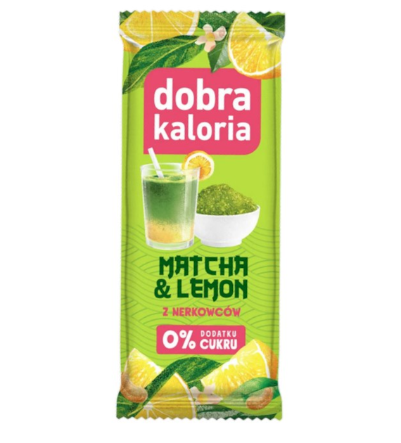 DOBRA KALORIA Baton Matcha i Lemon z nerkowców 35g KUBARA